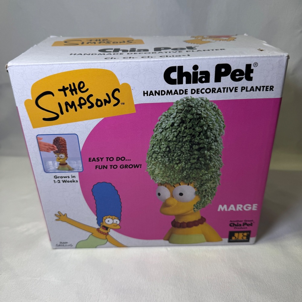 The Simpsons Marge Simpson Chia Pet Decorative Pottery Planter Handmade Kit